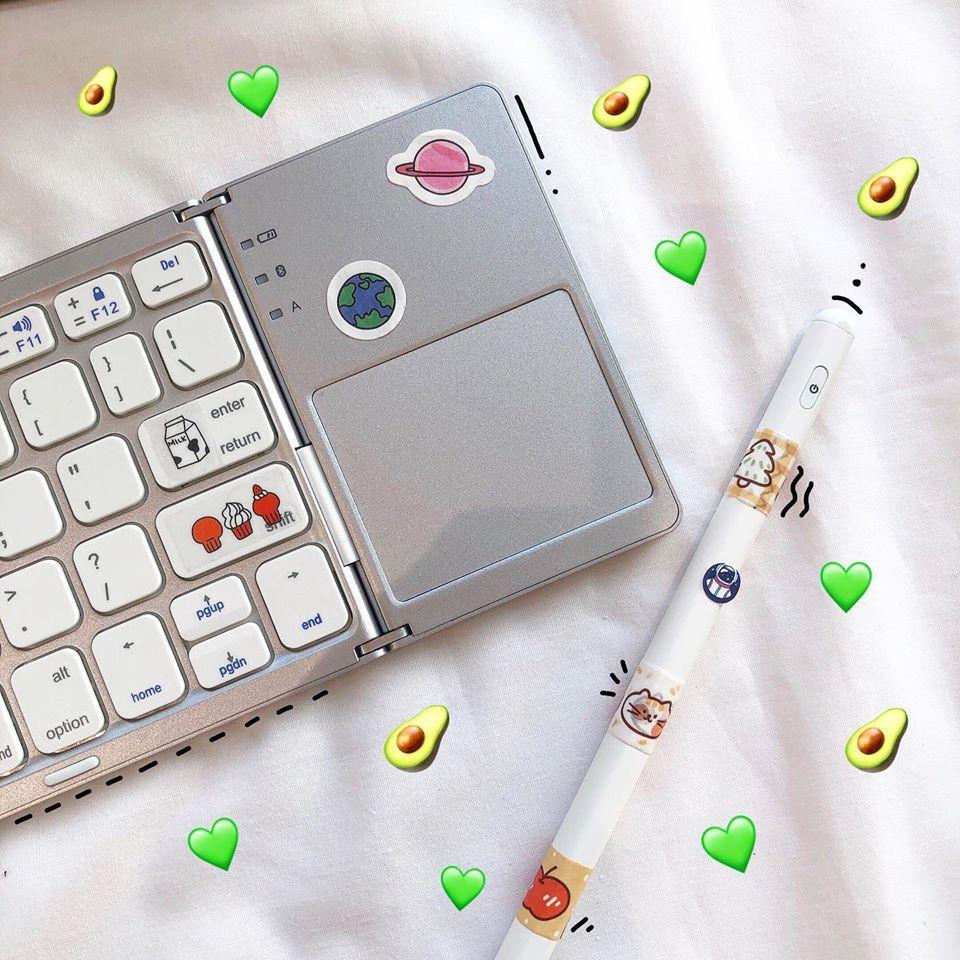Bàn Phím Mini Bluetooth Keyboard Kèm Touchpad B033 đáng yêu