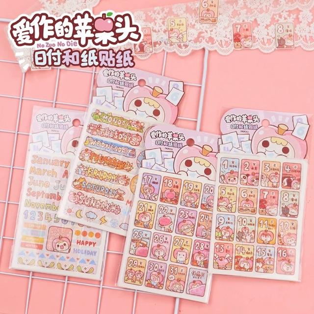 Set 4 tờ washi stickers dễ thương P.4