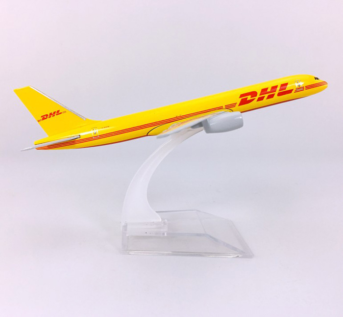 Mô hình máy bay tĩnh B757 DHL Airlines 16cm