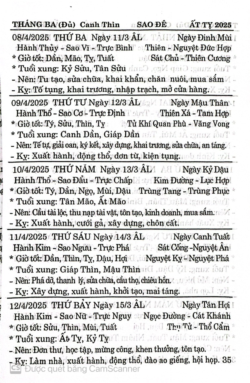 Sách - Lịch vạn sự Ất Tỵ 2025 - Chọn ngày lành tháng tốt