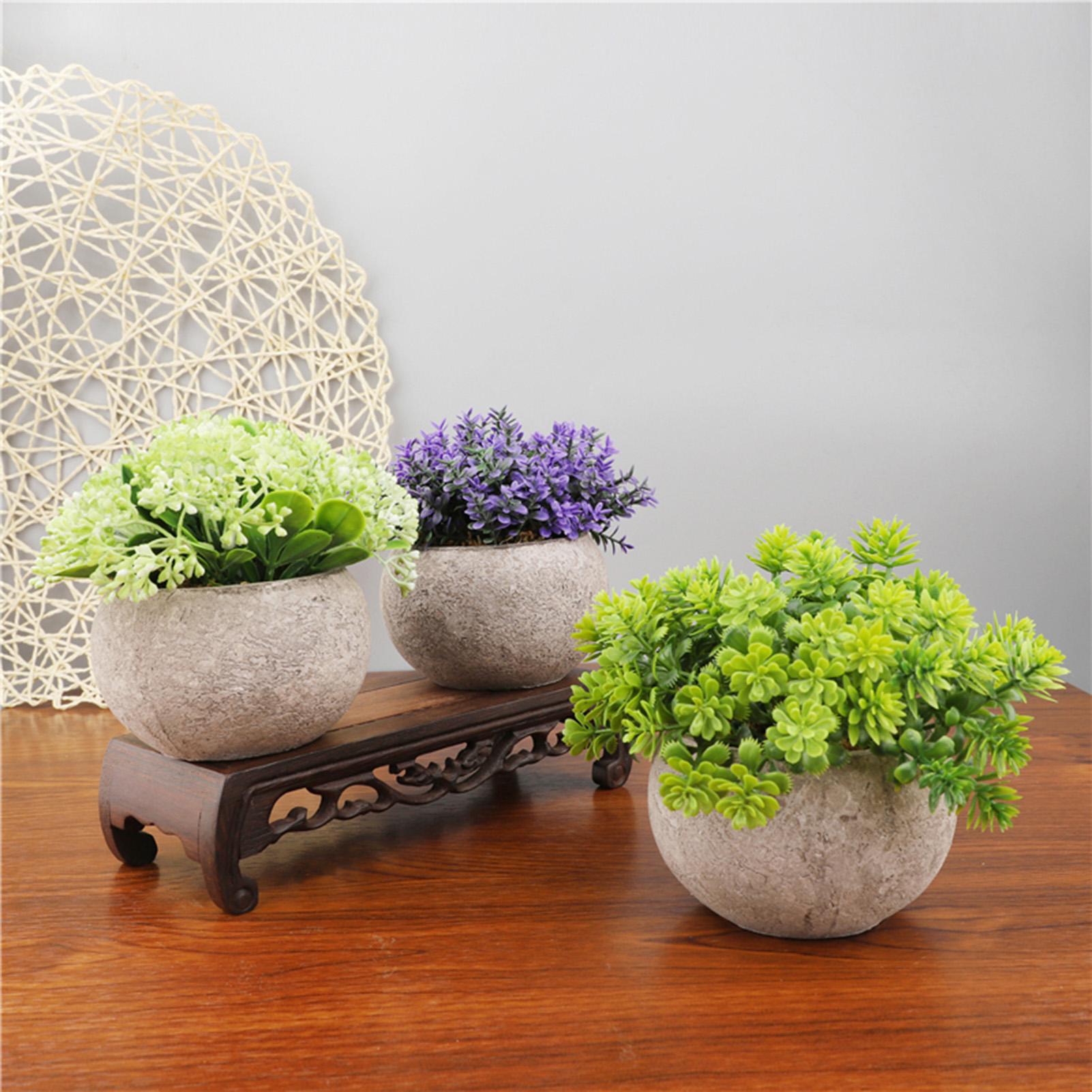Set 3 Chậu Mini Cây Trồng Nhân Tạo