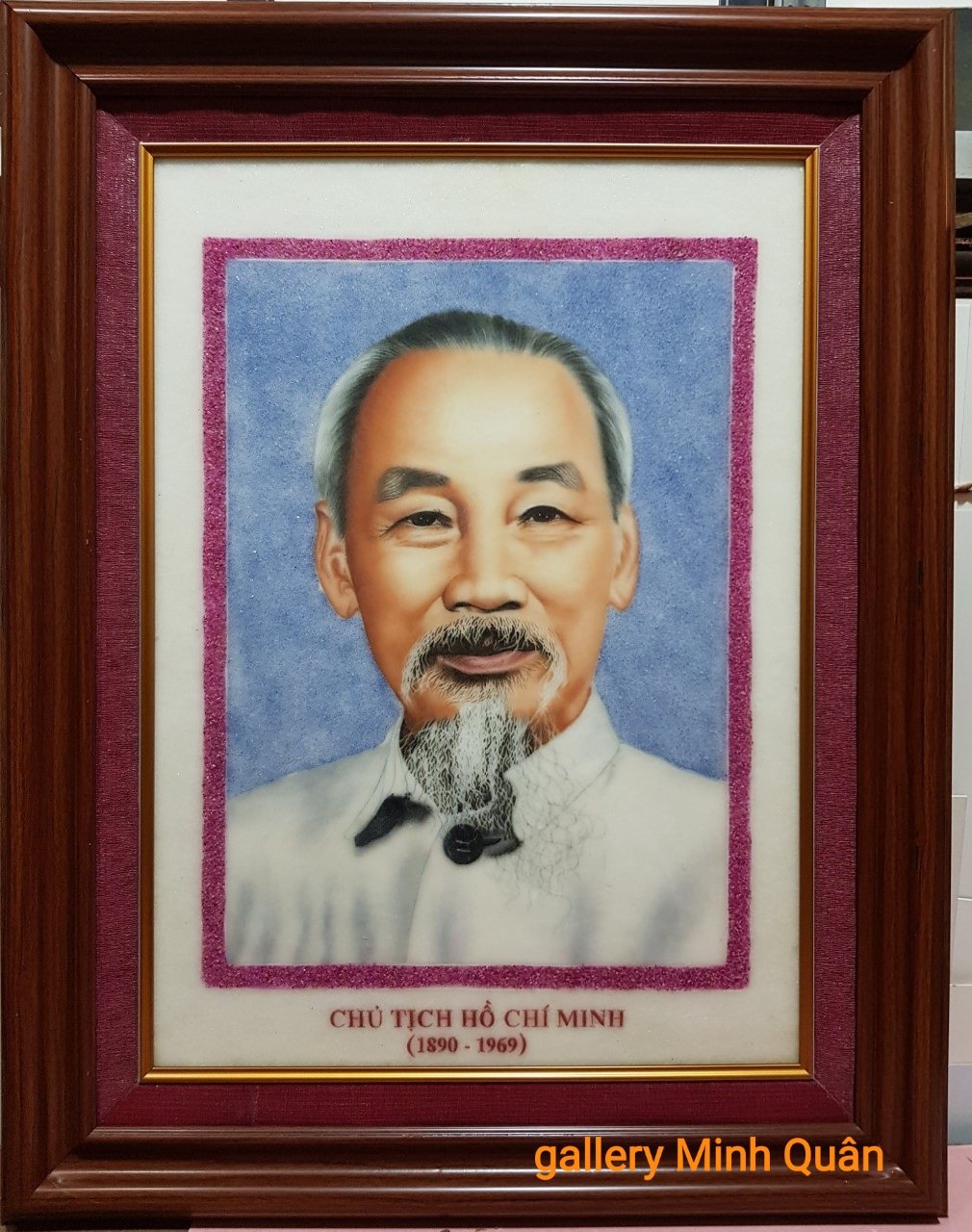 Tranh đá tự nhiên - Chân dung Chủ Tịch Hồ Chí Minh