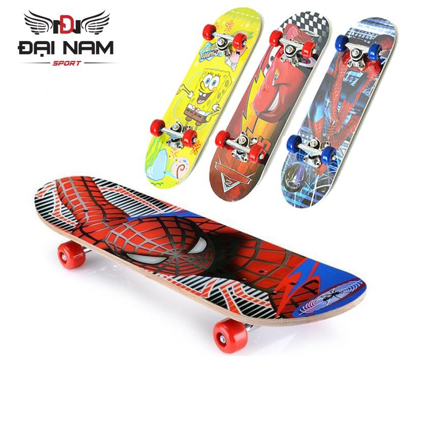 Ván Trượt Skateboard Trẻ Em Nhiều Họa Tiết Kích Thước 60cm