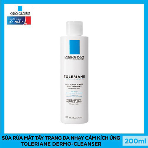 Sữa Rửa Mặt Tẩy Trang Cho Da Quá Nhạy Cảm Kích Ứng La Roche Posay Toleriane Dermo-Cleanser 200ml