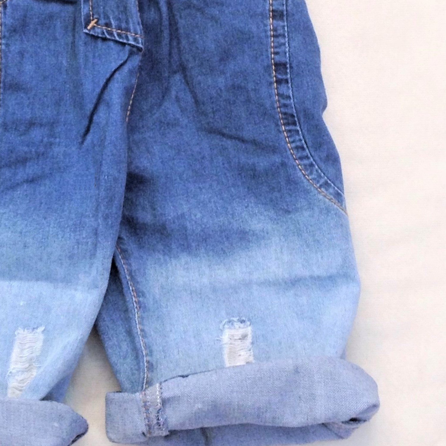 Quần jean lửng form body phong cách cho bé trai từ 22-34kg, vải jean wash,co giãn nhẹ, Q0002816