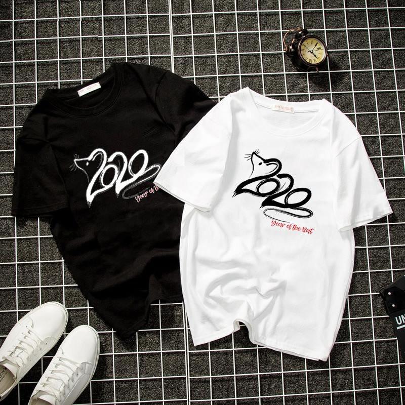 Áo thun unisex form rộng năm mới 2020 vải dày mịn đẹp 2019T1937