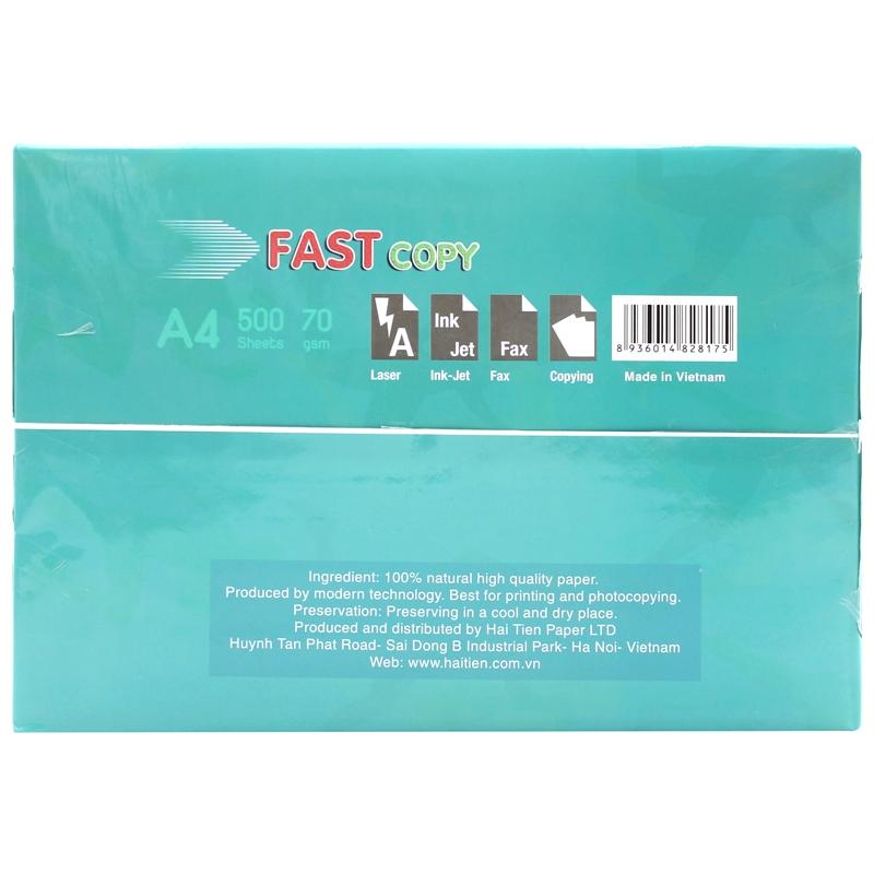 Giấy Photo Fastcopy A4 70gsm - Hải Tiến (500 Tờ)