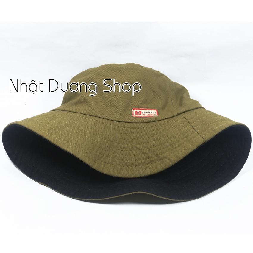 Nón tai bèo vành nhỏ loại xịn đội được 2 mặt - Chất liệu xịn mang phong cách trẻ trung - Nâu &amp; rêu