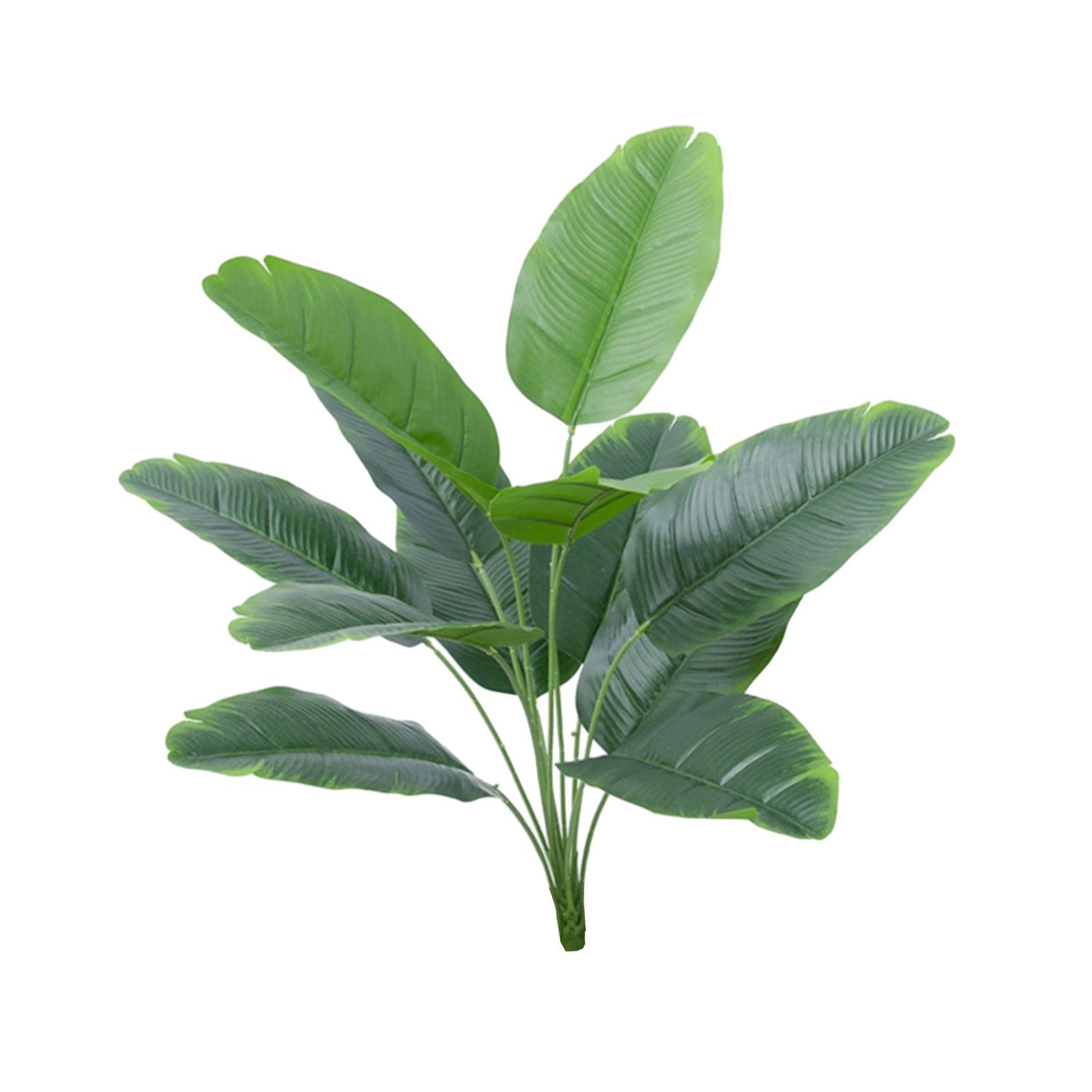 Faux Plants Fake Banana Tree Leaves Decor Welcoming Pot Plants Simulated Green Plants Artificial Potted for Bedroom Fireplace
