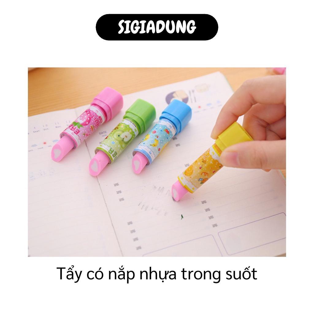 Dụng Cụ Học Tập - Gôm Tẩy Bút Hình Cây Son, Không Chứa Chất Độc Hại, nhiều màu sắc thú vị 7462