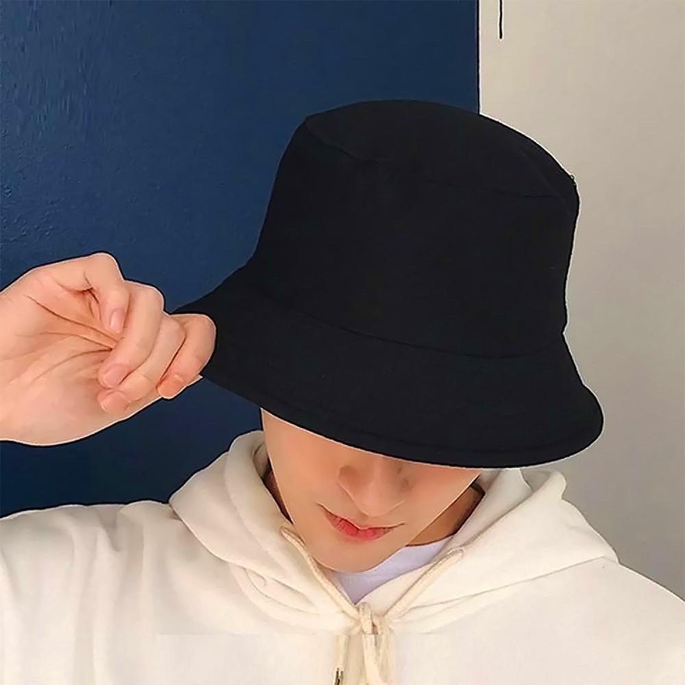 Mũ bucket trơn 2 mặt vành tròn phong cách Ulzzang form unisex nam nữ