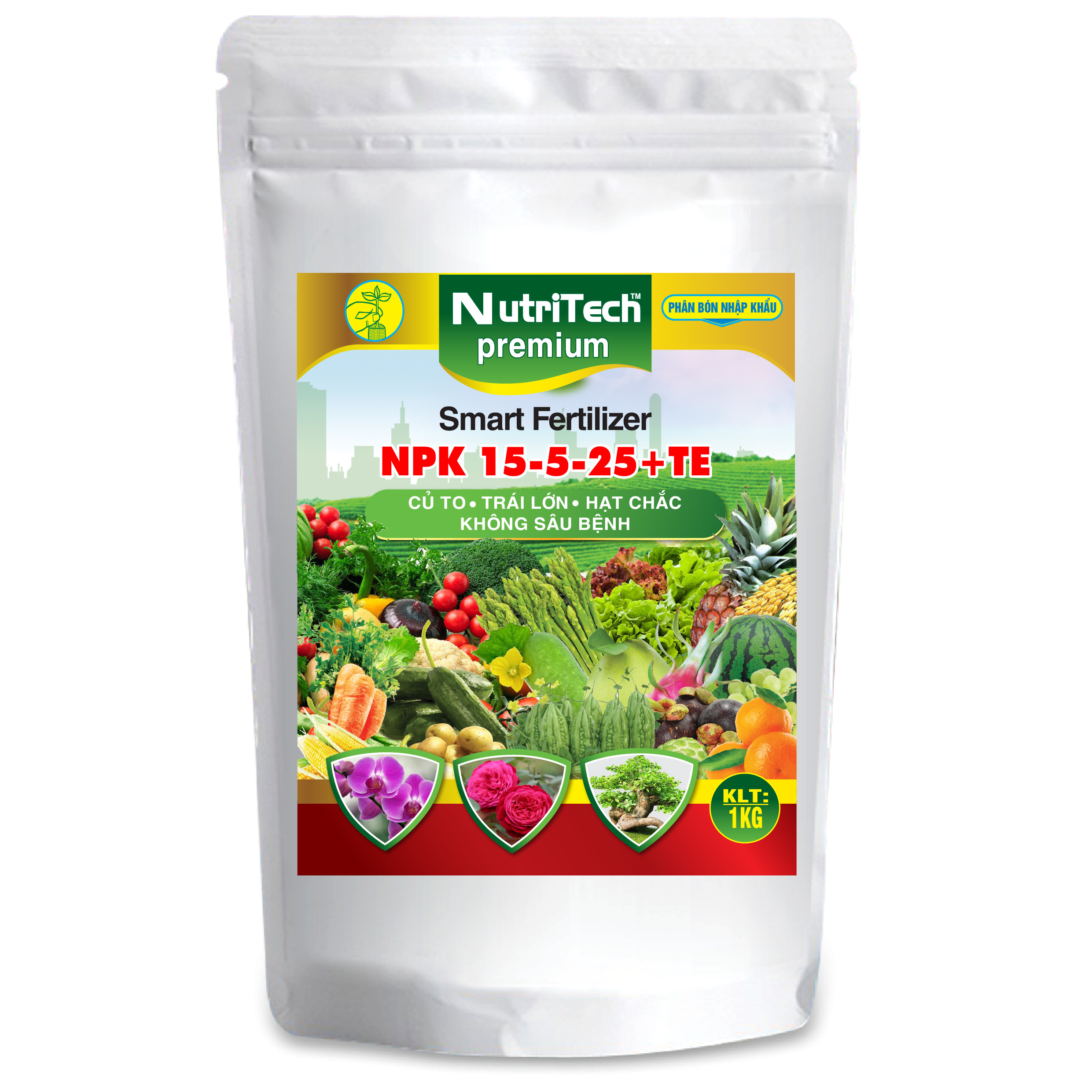 Phân bón NPK 15-5-25+TE NutriTech Premium
