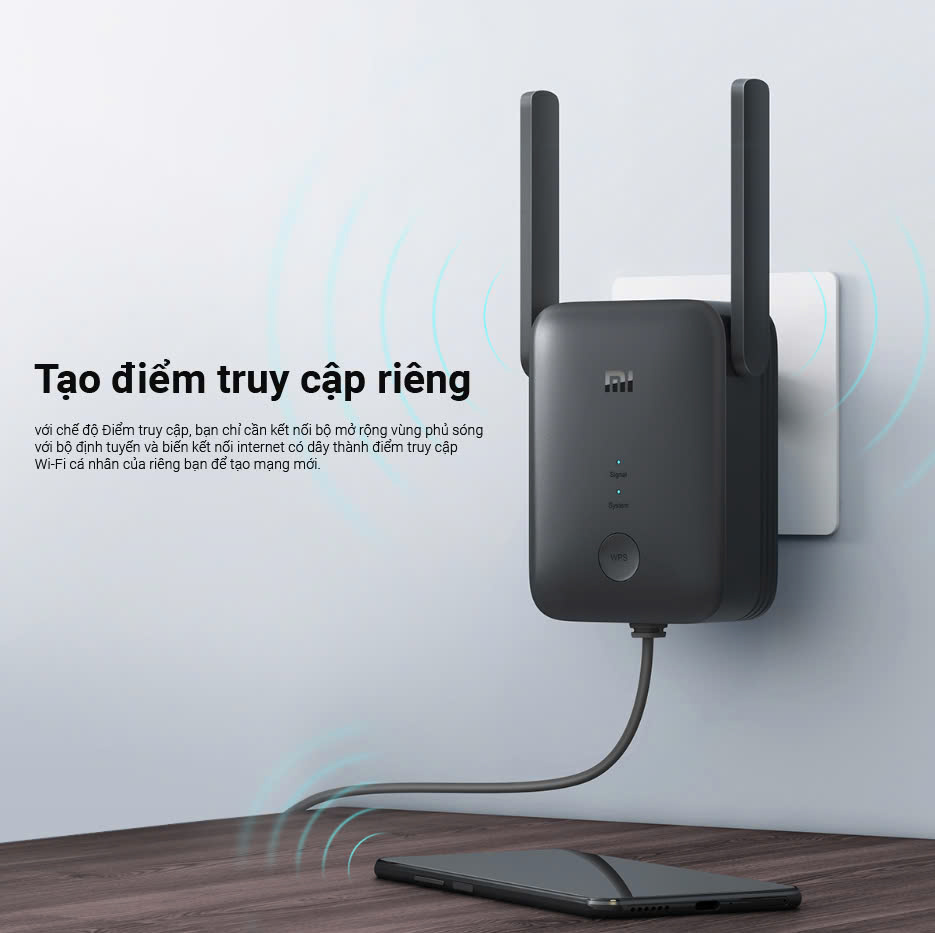 Thiết Bị Kích Sóng Wifi Xiaomi Mi WiFi Range Extender AC1200 EU - Hàng Chính Hãng
