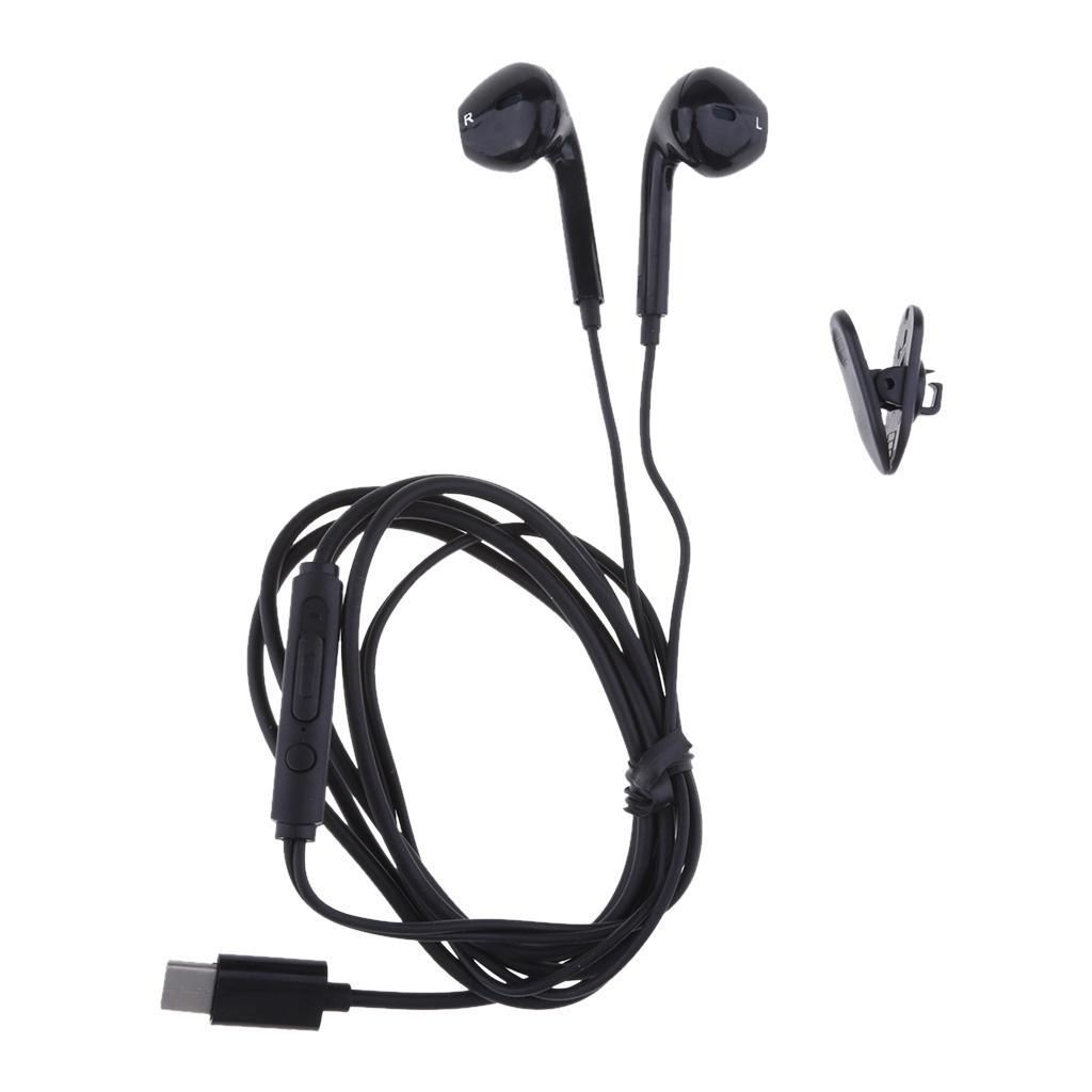 USB Type C Earphones Digital Headphones Stereo Bass Noise Cancelling