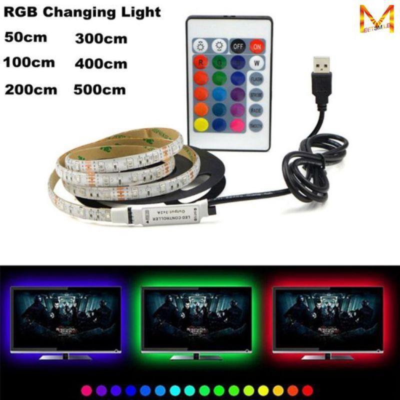 Combo Led dây nhiều màu RGB 5050 5V và bộ mạch nháy có điều khiển