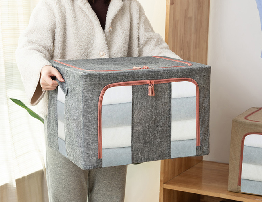Túi Đựng Chăn Mền Quần Áo Xuất Hàn Quốc 66L, 100L Khung Sắt Cao Cấp - Chính Hãng dododios