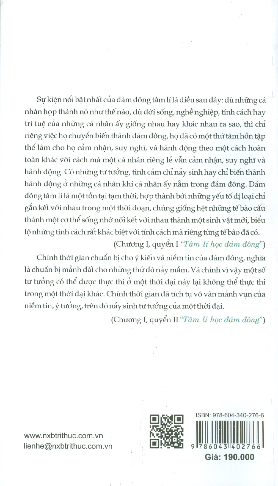 TÂM LÍ HỌC ĐÁM ĐÔNG - Cùng Tâm Lí Đám Đông Và Phân Tích Cái Tôi Của Của S. FREUD - Tủ Sách Tinh Hoa