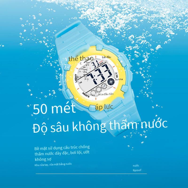 Khuyến mại Mingrui bán hàng trực tiếp dễ thương dành cho trẻ em thể thao ngoài trời đa chức năng chống thấm nước có đèn LED dạ quang đồng hồ điện tử đồng hồ học sinh