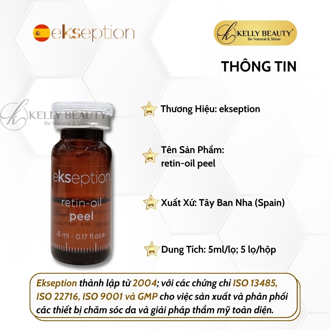 Ekseption Retin-Oil Peel - Trẻ Hóa Làn Da, Giảm Nếp Nhăn; Căng Mịn và Đều Màu Da - Retinol 4% + BHA 2% - Kelly Beauty