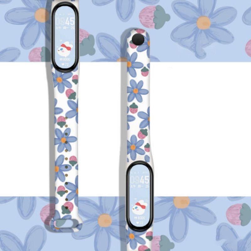 Dây Đeo Cao Su Xiaomi Miband 7 / Mi band 7 hoạ tiết Chất Lượng cao