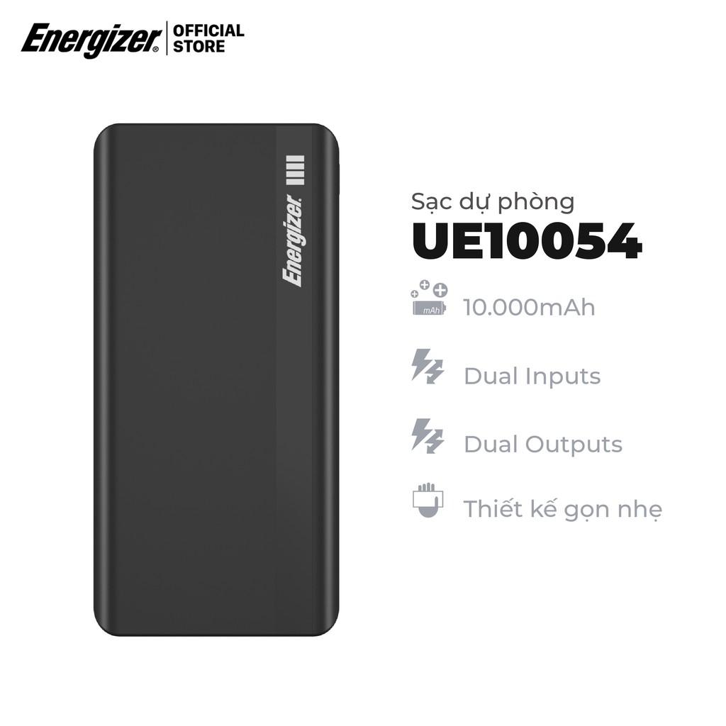 Combo pin dự phòng Energizer 10000mAh UE10054 + Cốc sạc Mophie 10W - Hàng chính hãng