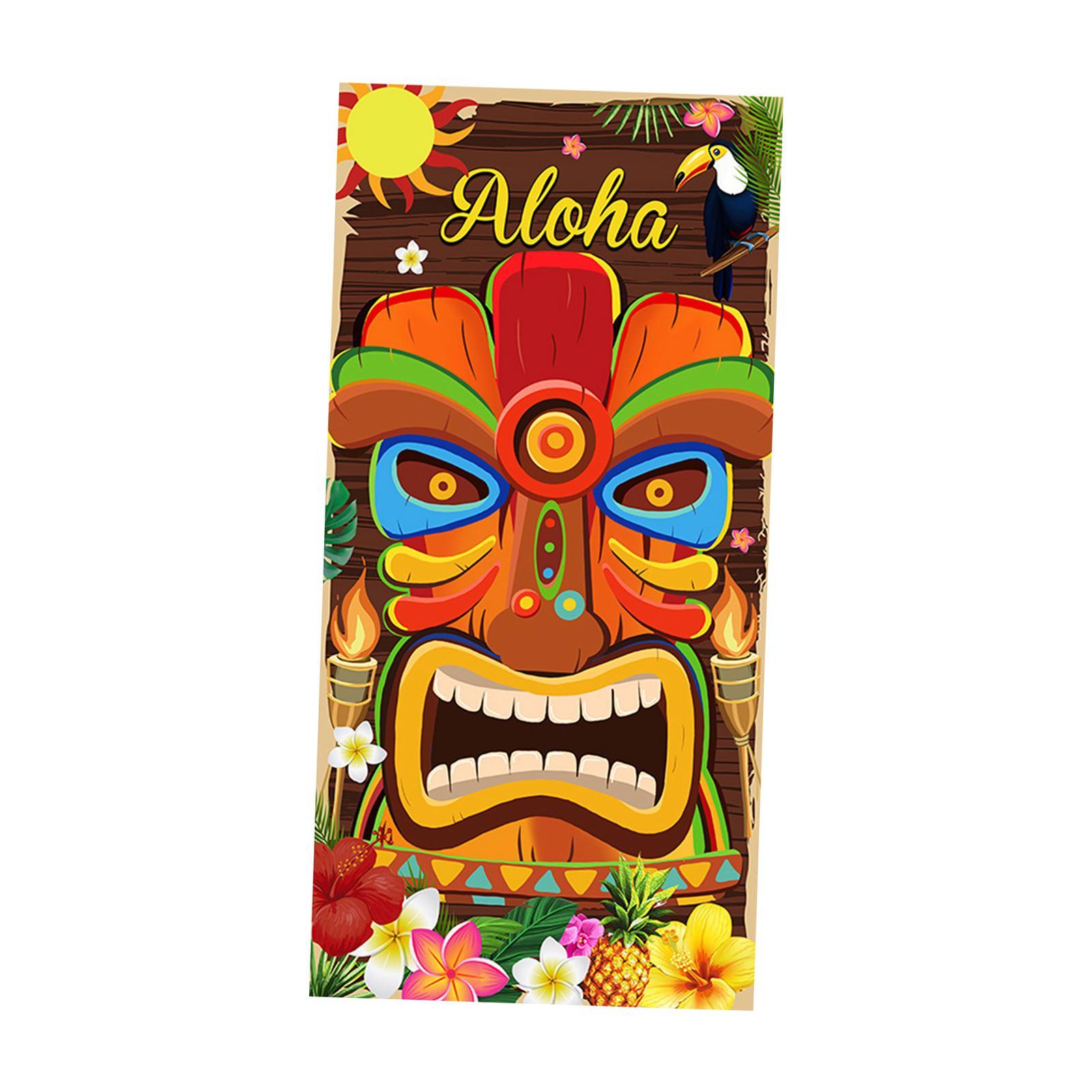 Aloha Party Backdrop Luau Party Decoration Carnival Reusable Background Door Porch Signs Summer Aloha Party Banner for Tropical Beach