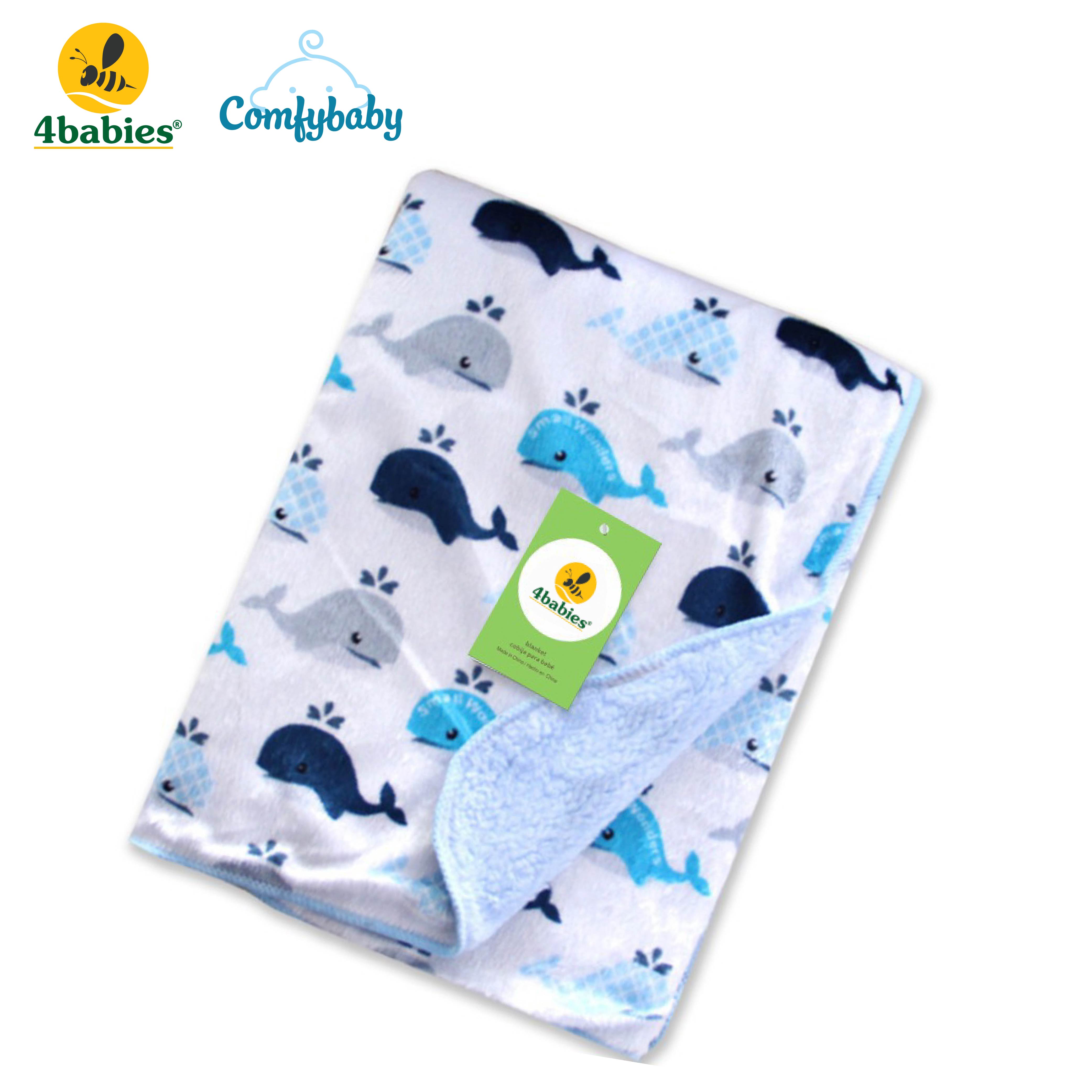 Chăn lông tuyết mịn 2 lớp 4Babies - Comfybaby 0821-4BB-CHAN01 Size 76*102cm