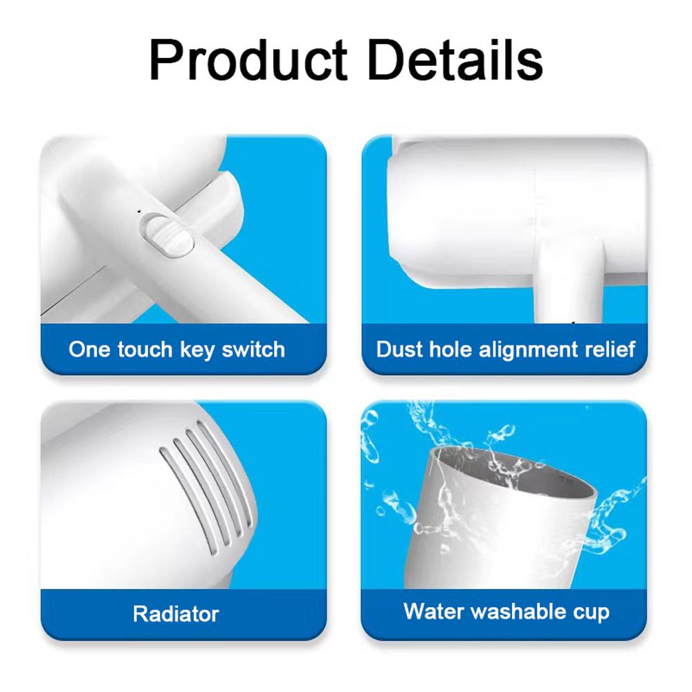 Compact Mattress Vacuum Cleaner UV Cleaner Built-in Battery 10KPa Powerful Suction for Cleaning Bed Pillows Clothes Sofa