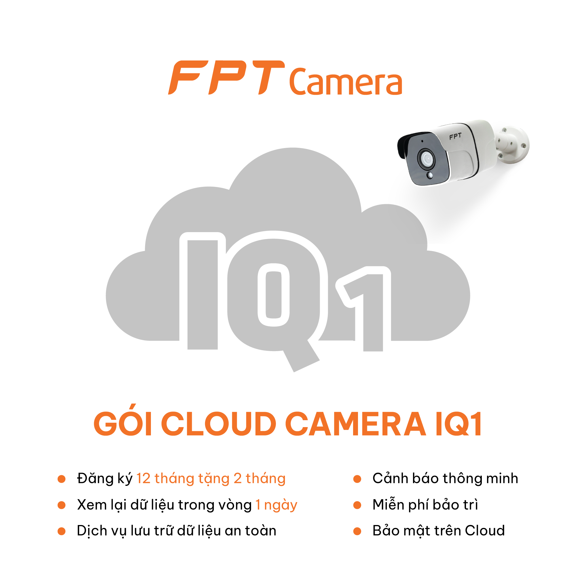 Camera Giám Sát An Ninh Thông Minh FPT IQ2 - Indoor Trong nhà - Tặng kèm gói lưu trữ Cloud 14 tháng - Hàng chính hãng