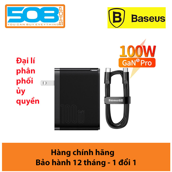 Củ Sạc Nhanh Công Suất Cao Baseus GaN5 Pro Fast Charger C+U 100W