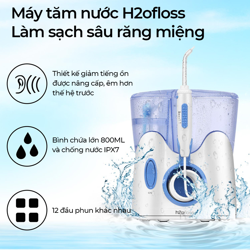 Máy tăm nước gia đình H2ofloss HF-9 - Hàng chính hãng