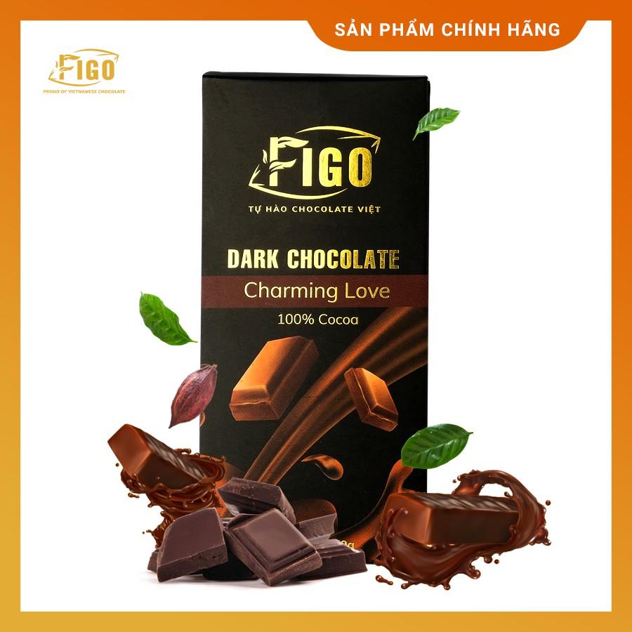 Socola đen không đường 100 cacao nguyên chất Figo 50g