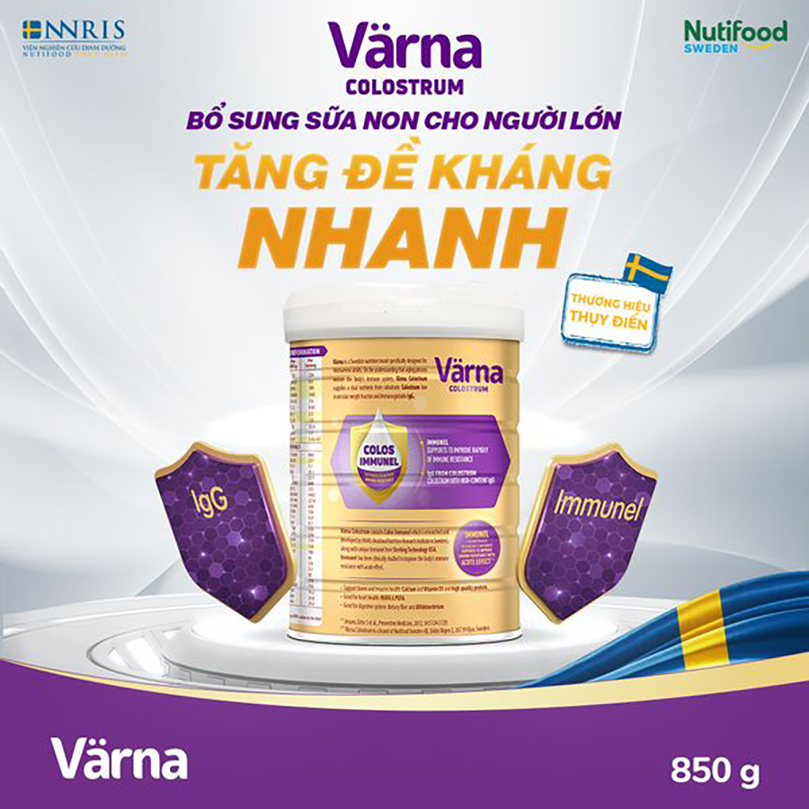 Sữa bột dinh dưỡng Varna Colostrum lon 850gr