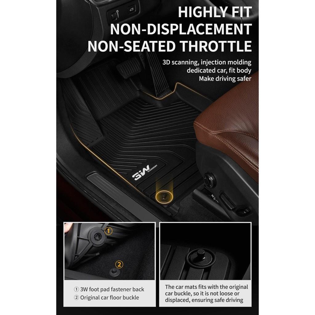 Thảm lót sàn Volvo XC60 2017- đến nay Nhãn hiệu Macsim 3W chất liệu nhựa TPE đúc khuôn cao cấp - màu đen