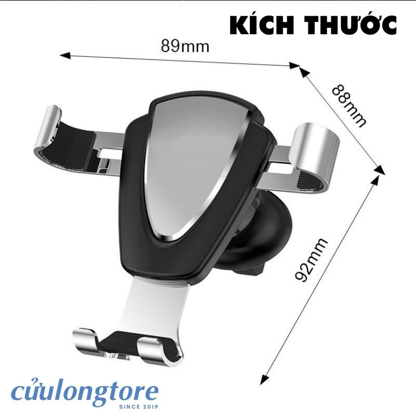 Kẹp Giá Đỡ Điện Thoại Trên Ô tô xoay 360 độ gắn cửa gió thông minh hơi đa năng treo giảm rung lắc rảnh tay lái xe tải SUV