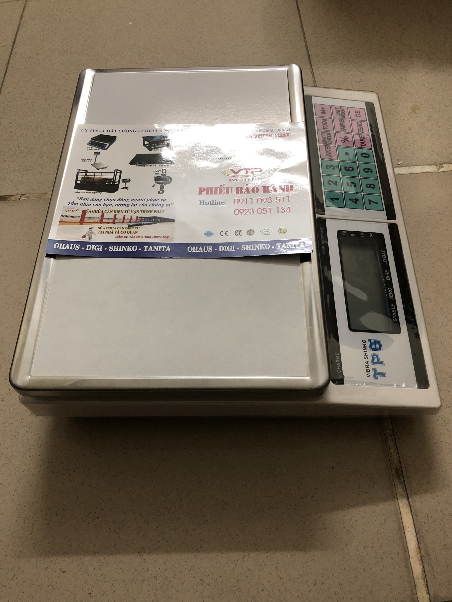 Cân Điện Tử VIBRA SHINKO TPS HW 3 KG