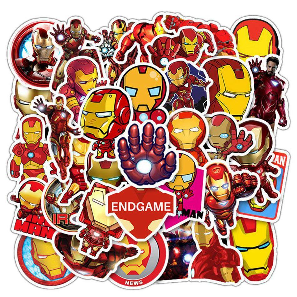 Sticker NGƯỜI SẮT iron man chống thấm nước trang trí mũ bảo hiểm, đàn, guitar, ukulele, điện thoại laptop