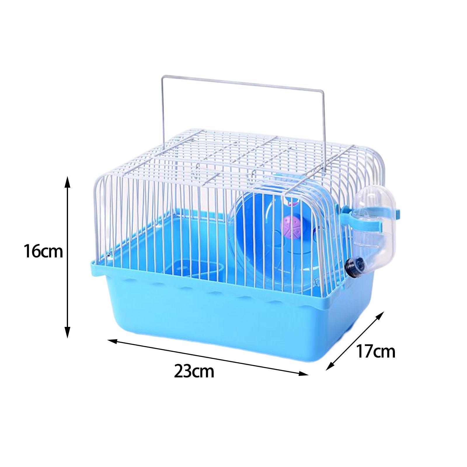 Hamster Cage Small Water Bottle Travel Cages for Gerbil Habitat House Pet Supplies