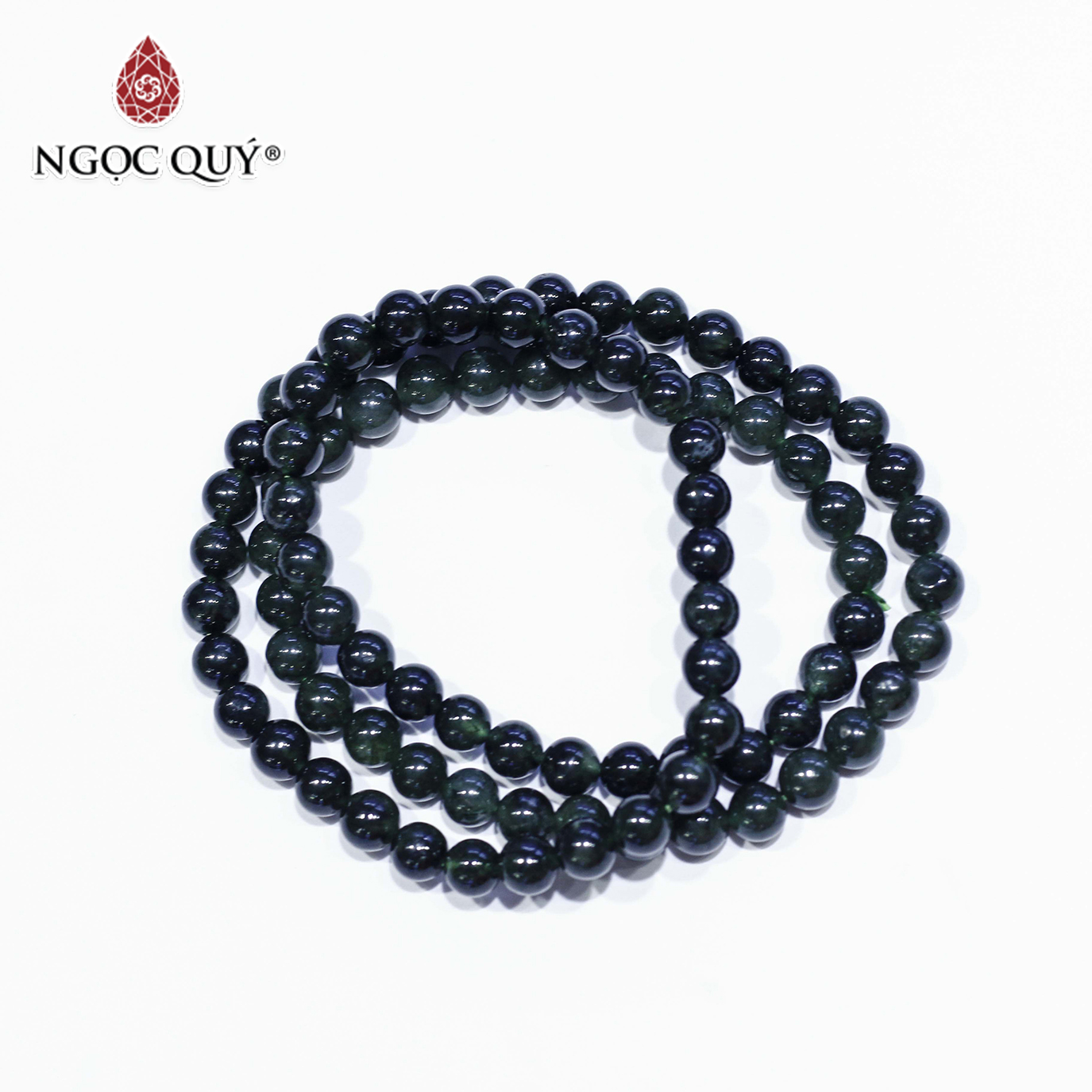 Vòng 3 line thạch anh tóc xanh 5mm mệnh hỏa, mộc - Ngọc Quý Gemstones