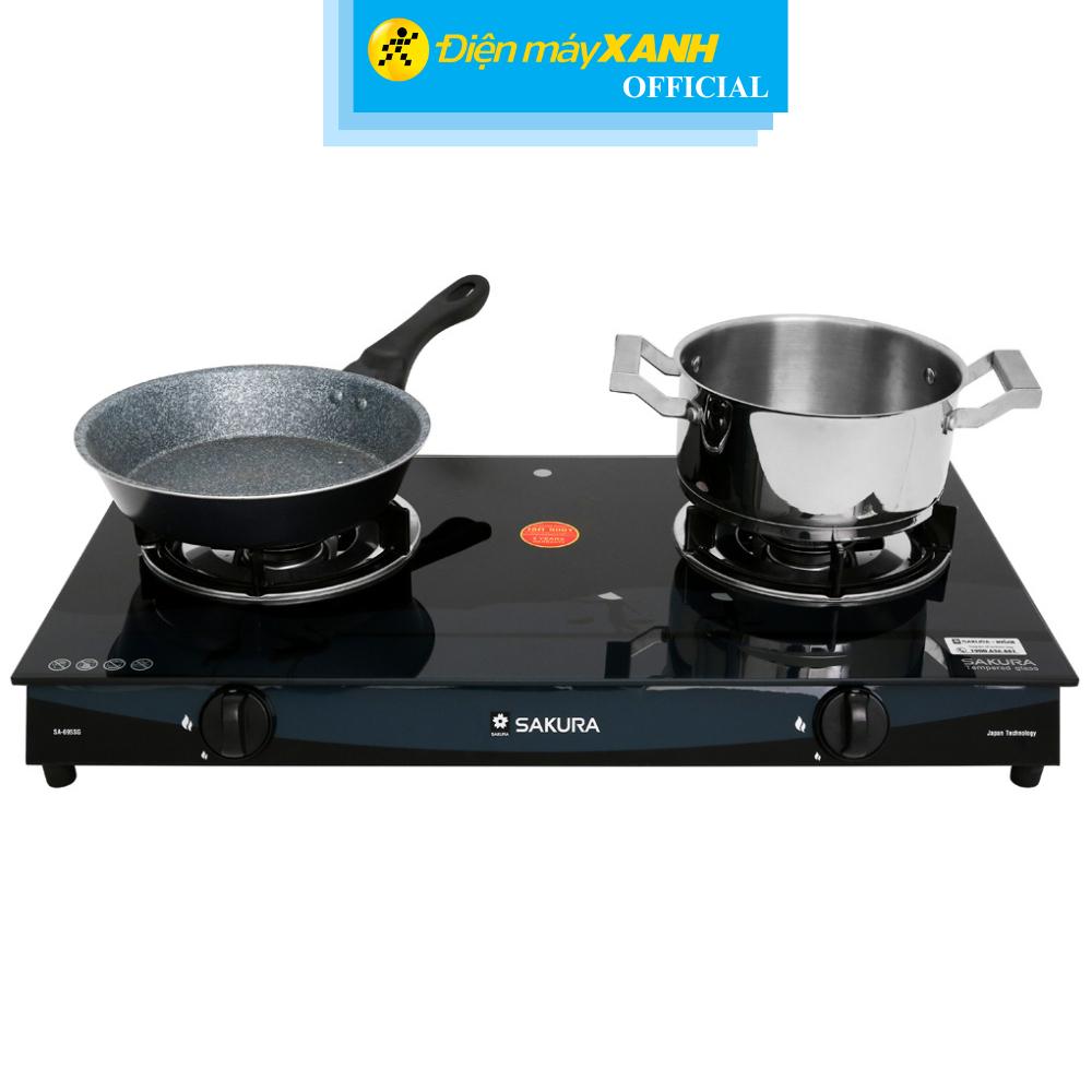 Bếp ga đôi Sakura SA-695SG - Hàng Chính Hãng