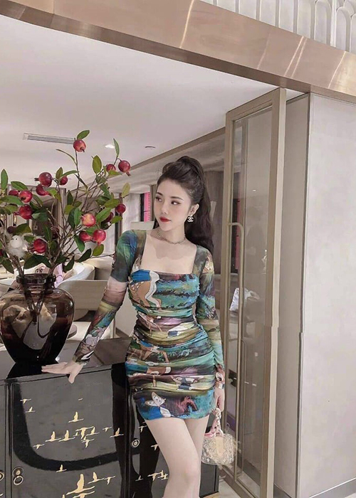 Đầm Ôm Body Họa Tiết In 3D Thời Trang