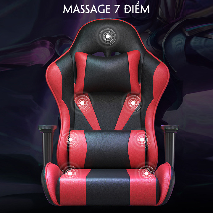 Ghế Gaming Có Massage Loa Nghe Nhạc -  Ghế Game Cao Cấp Ngả Lưng -  Ghế Ngồi Làm Việc Có Gác Chân Tựa Lưng