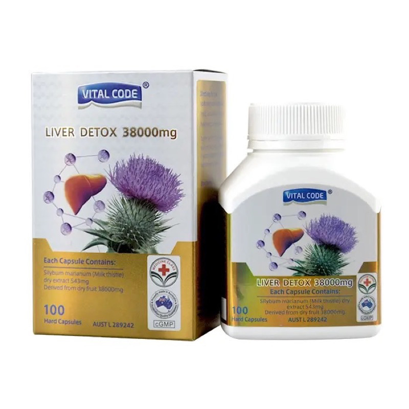 ￼Viên bổ gan Vital Code Liver Detox 38000mg 100 viên