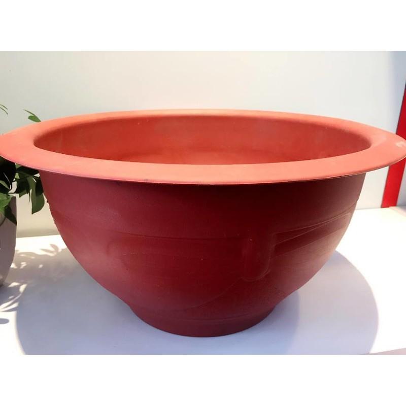 Chậu nhựa giả gỗ trồng đào quất tết đường kính 38 cm, 48 cm