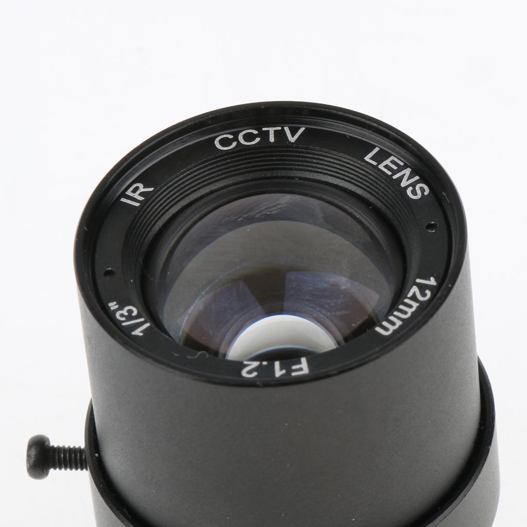 2 1/3" 12mm Fixed Iris CS Mount IR Board Lens for Security IP Camera