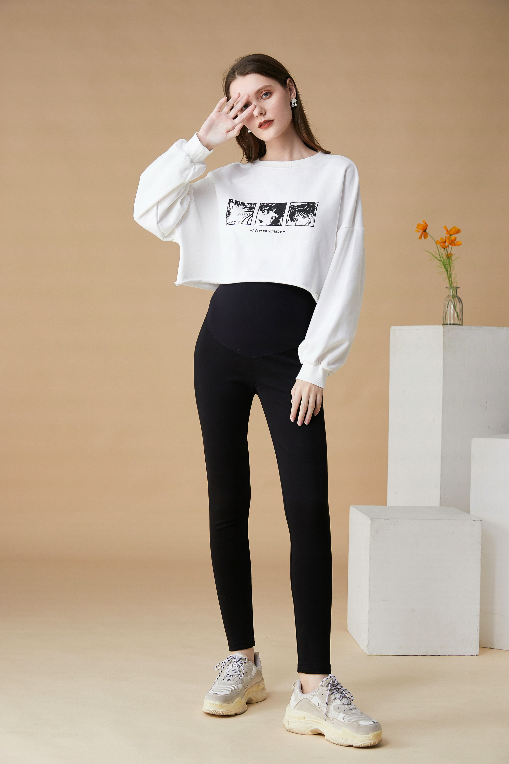 Quần Legging Nịt Bụng Cho Bà Bầu, Hàng Đẹp Cao Cấp, Siêu Co Giãn, Mềm Mịn, Thoáng Khí, Legging Bầu Seamless 3D liền mảnh, Nịt bụng nâng bụng, Nâng Mông, Tôn Dáng, Mã KQ01Đ