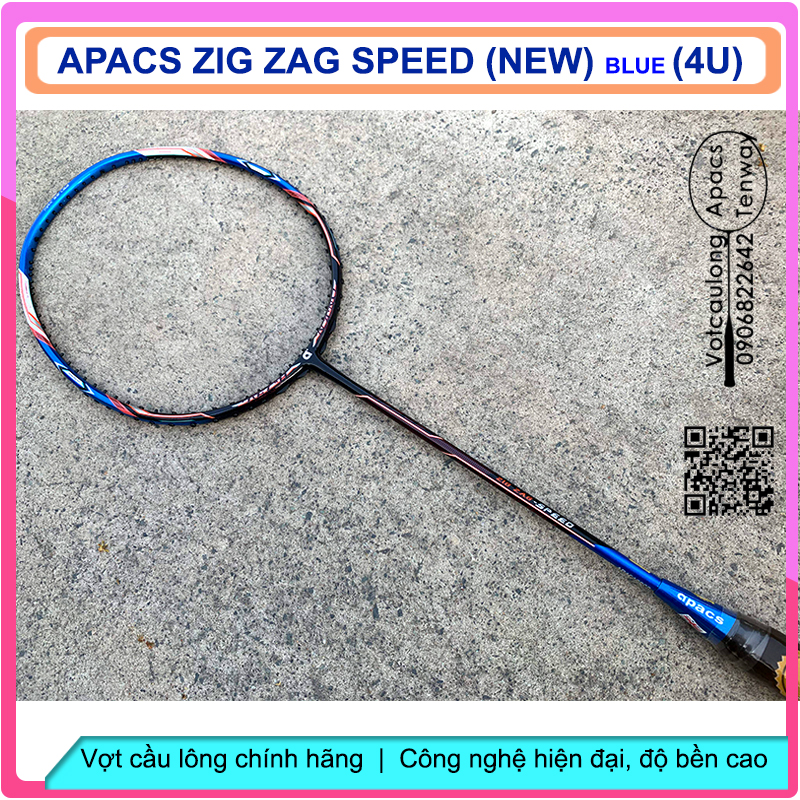 Vợt cầu lông Apacs Zig Zag Speed (4U New Blue) – Vợt cân bằng ổn định, dễ đánh dễ thuần