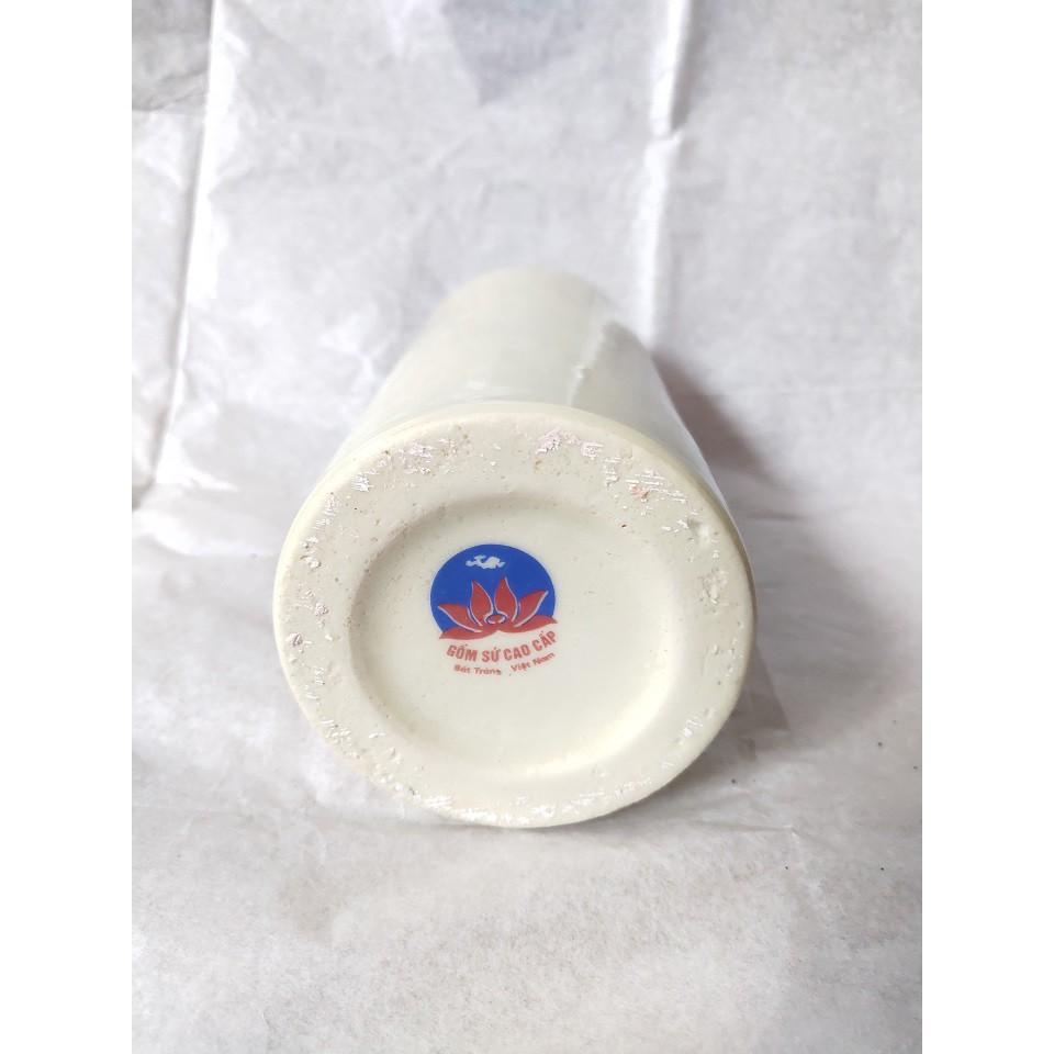 Ống đựng hương men vàng ánh kim cao 18 cm