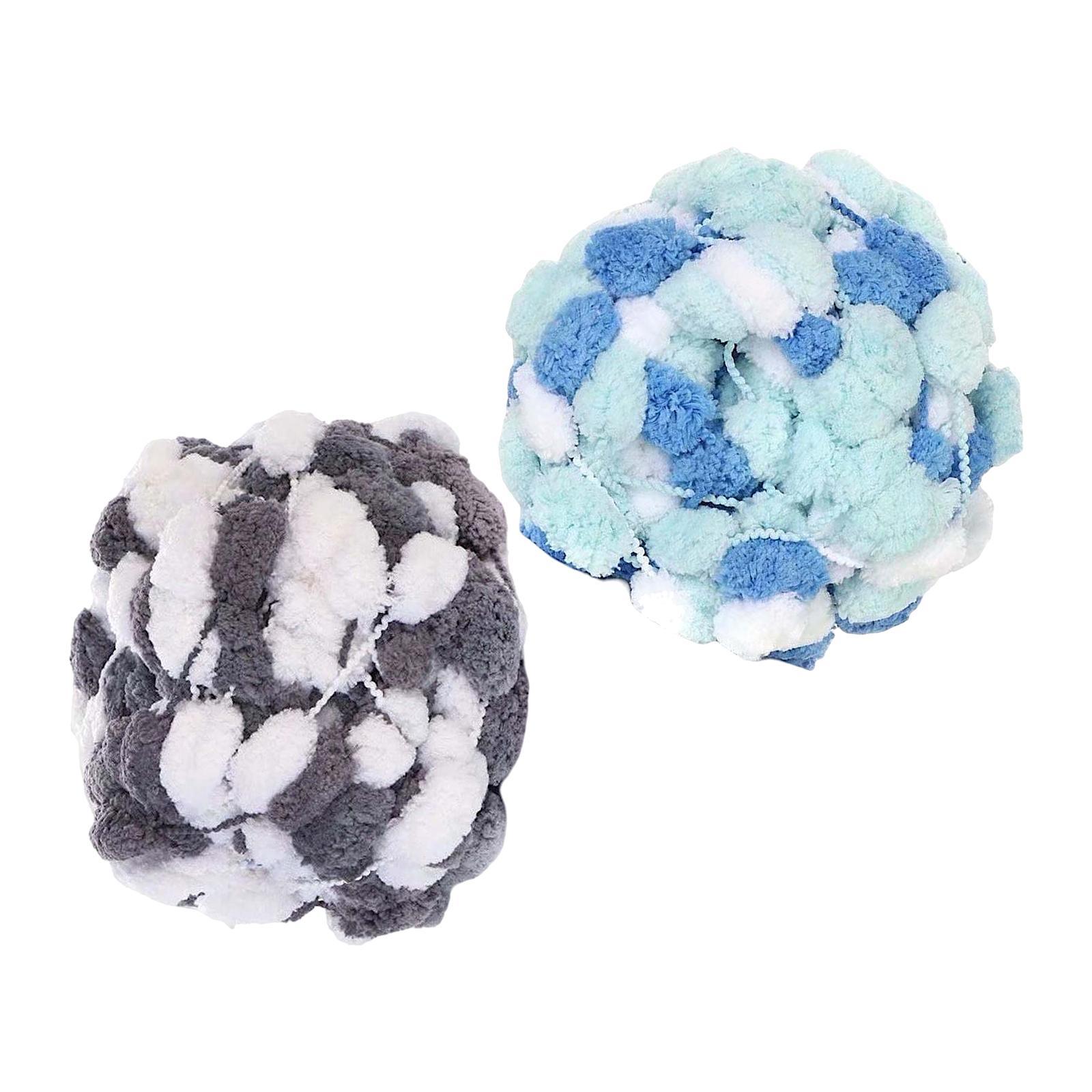 Pom Chunky Yarn Arm Knitting Pillow Blanket Rug Making Hand Knit Garland