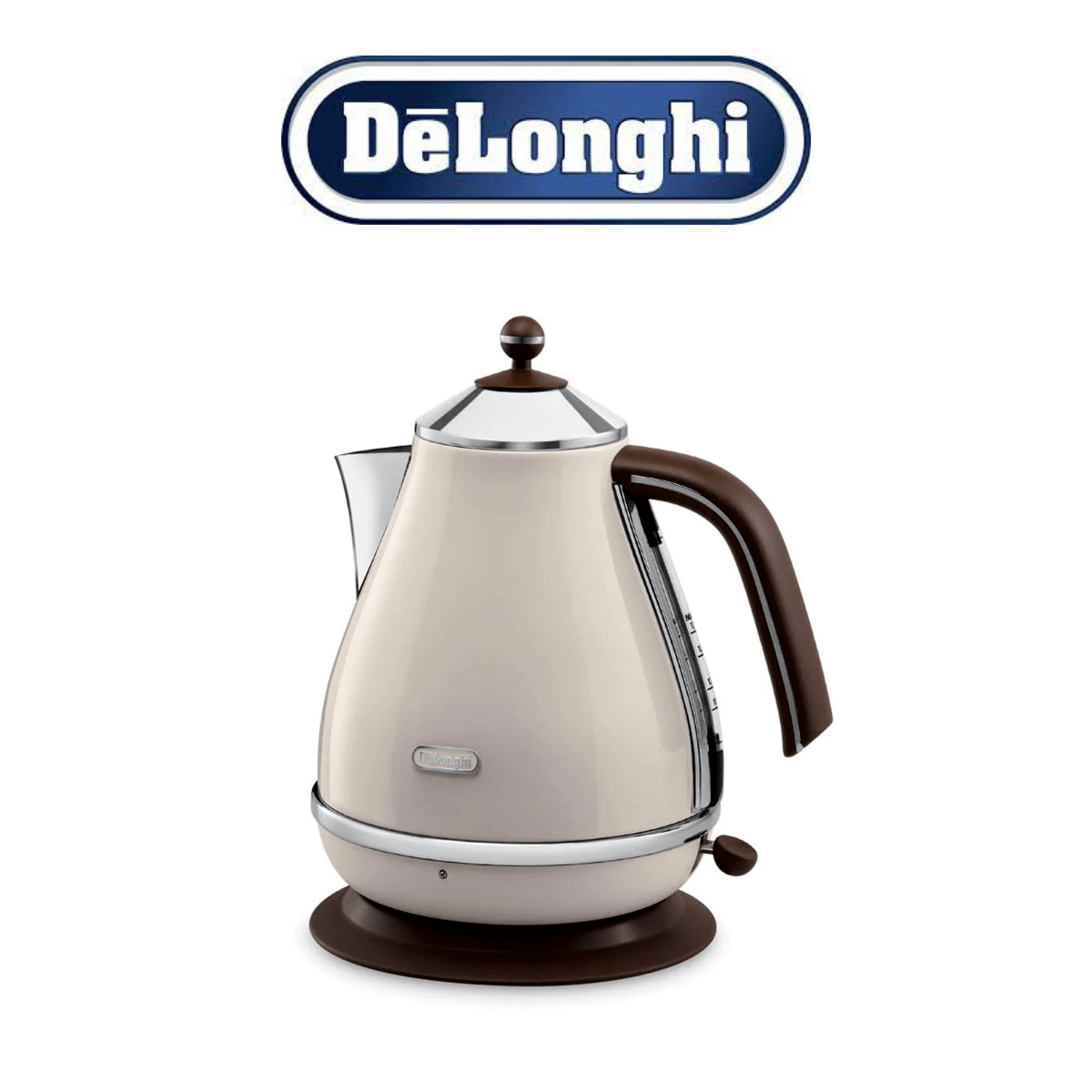 Ấm Đun Siêu Tốc Delonghi Kbov 2001 Bggr - Thương Hiệu Ý - Hàng Chính Hãng - Nâu Be